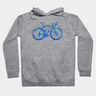 Road bike watercolor blue Hoodie